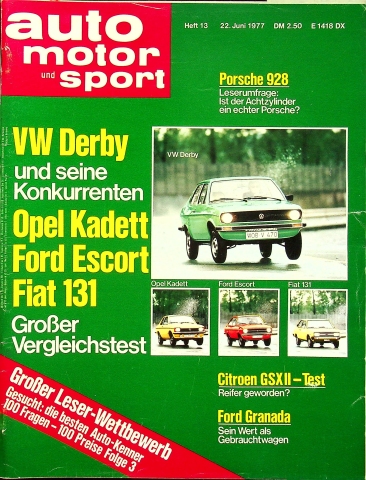 Deckblatt Auto Motor und Sport (13/1977)